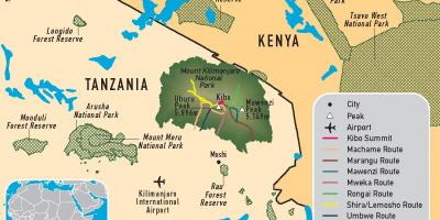 Карта Танзанія Кіліманджара