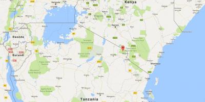 Размяшчэнне Танзанія на карце свету