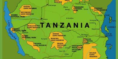 На карце Танзаніі