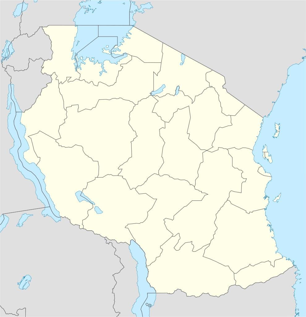 Карта вектар Танзаніі 