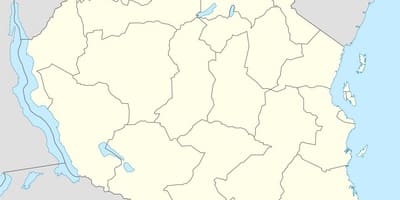 Карта вектар Танзаніі 