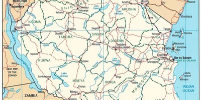 Новая карта Танзаніі